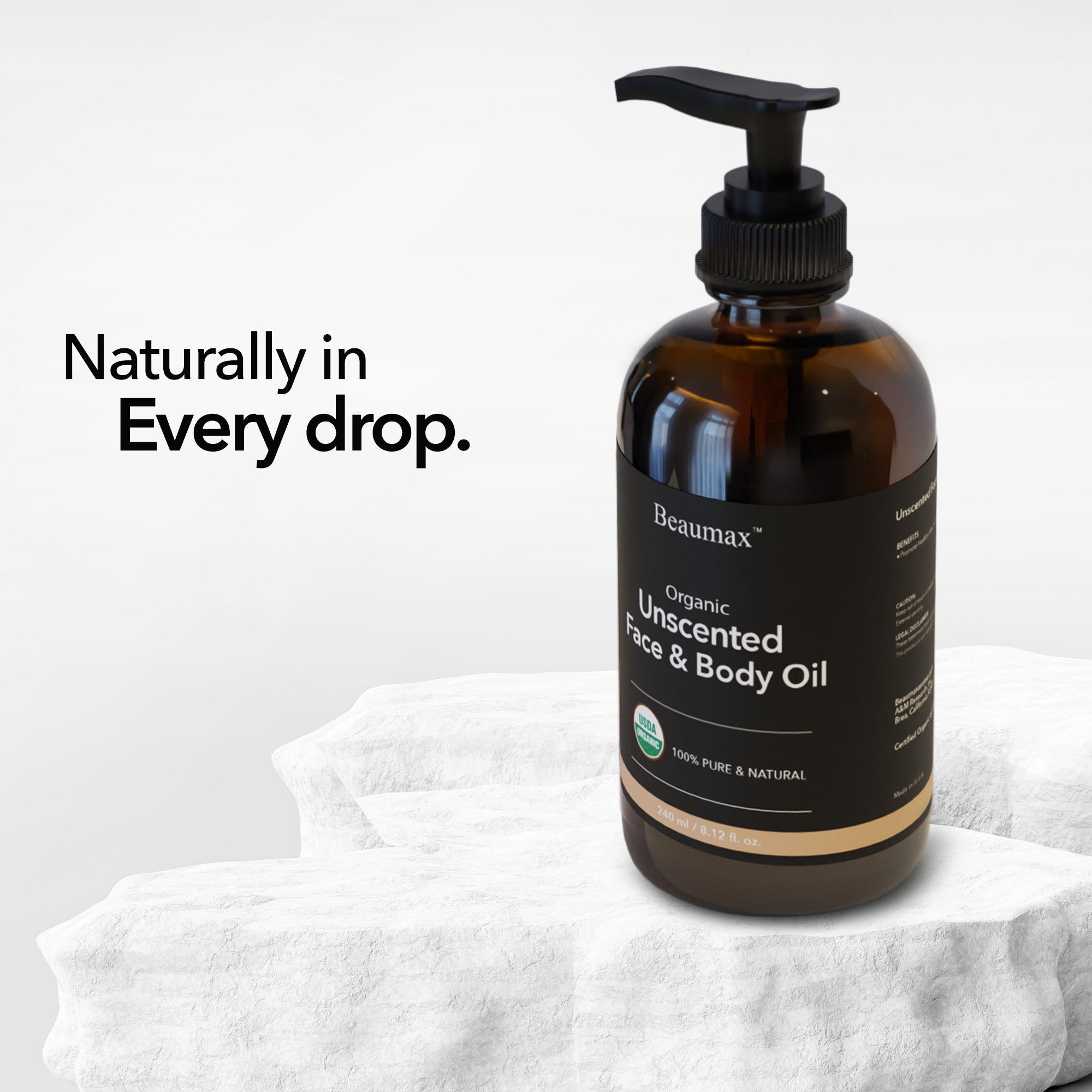 Organic Unscented Face & Body Oil