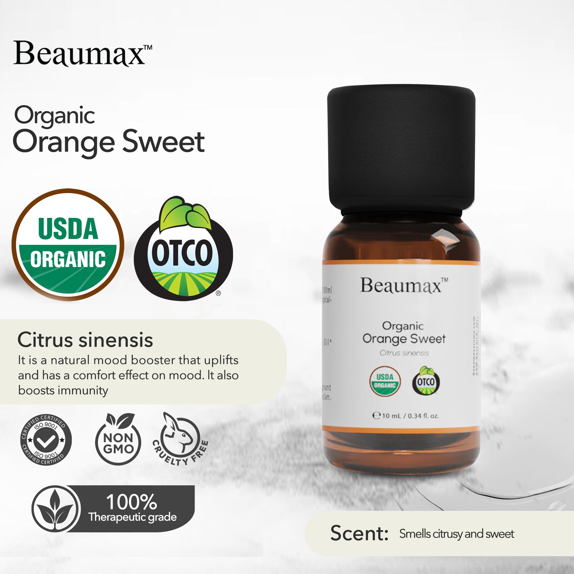 Orange Sweet - Organic Essential Oil (Citrus Sinensis)