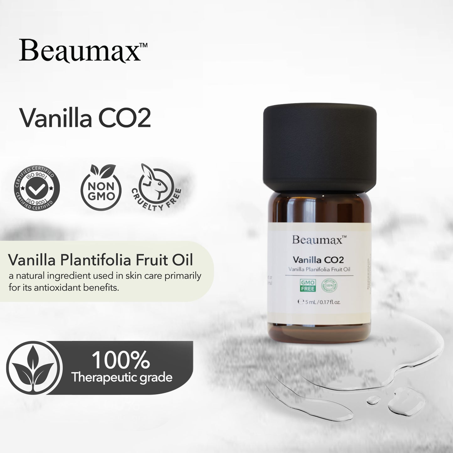 Extracto de CO2 de Vainilla (Aceite de Fruto de Vainilla Planifolia) 5ml