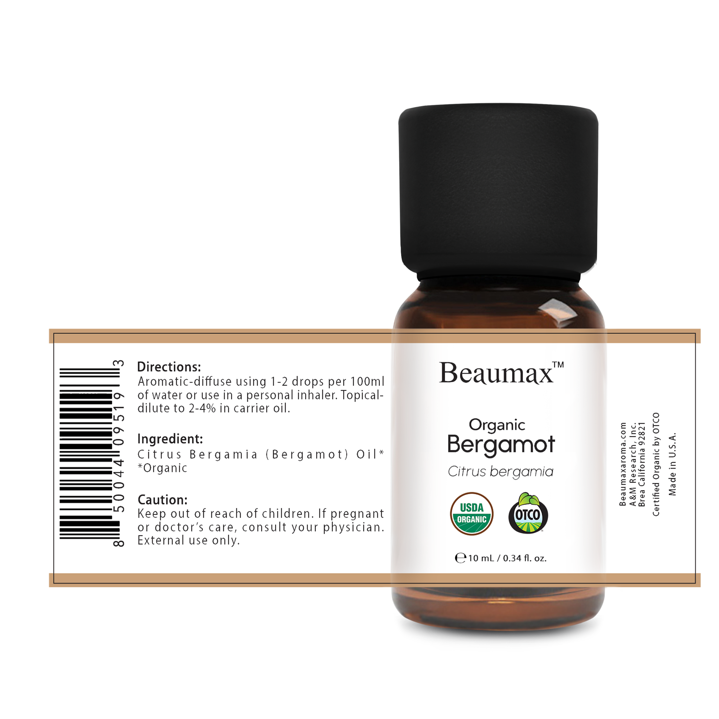 Bergamot - Organic Essential Oil (Citrus Bergamia)