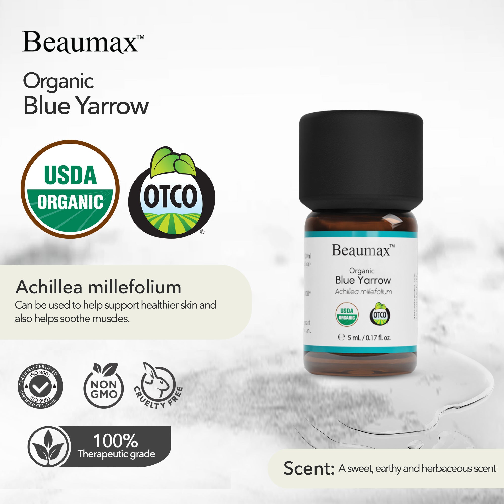 Blue Yarrow - Organic Essential Oil (Achillea Millefolium)
