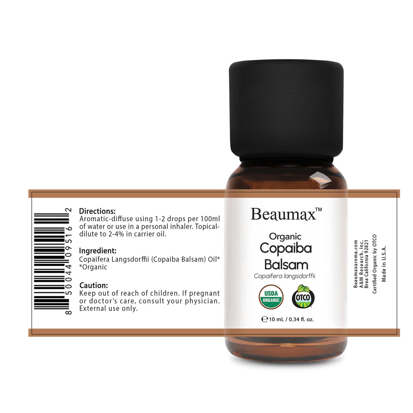 Óleo Essencial Orgânico Bálsamo de Copaíba (Copaifera Langsdorffii) 10ml