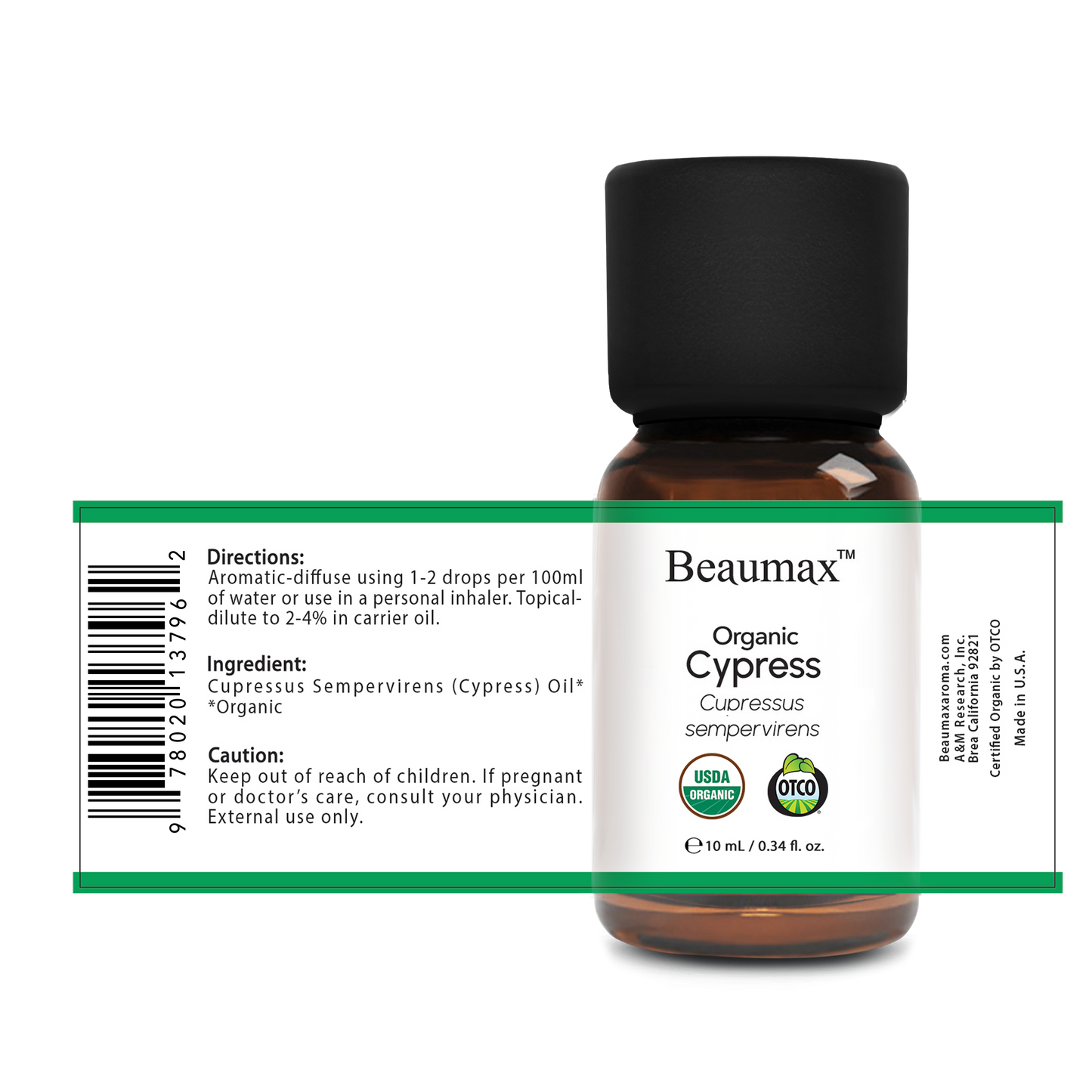 Aceite Esencial de Ciprés Orgánico (Cupressus Sempervirens) 10ml