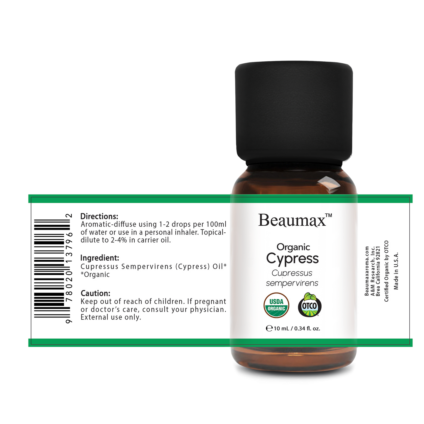 Cypress Organic Essential Oil (Cupressus Sempervirens) 10ml