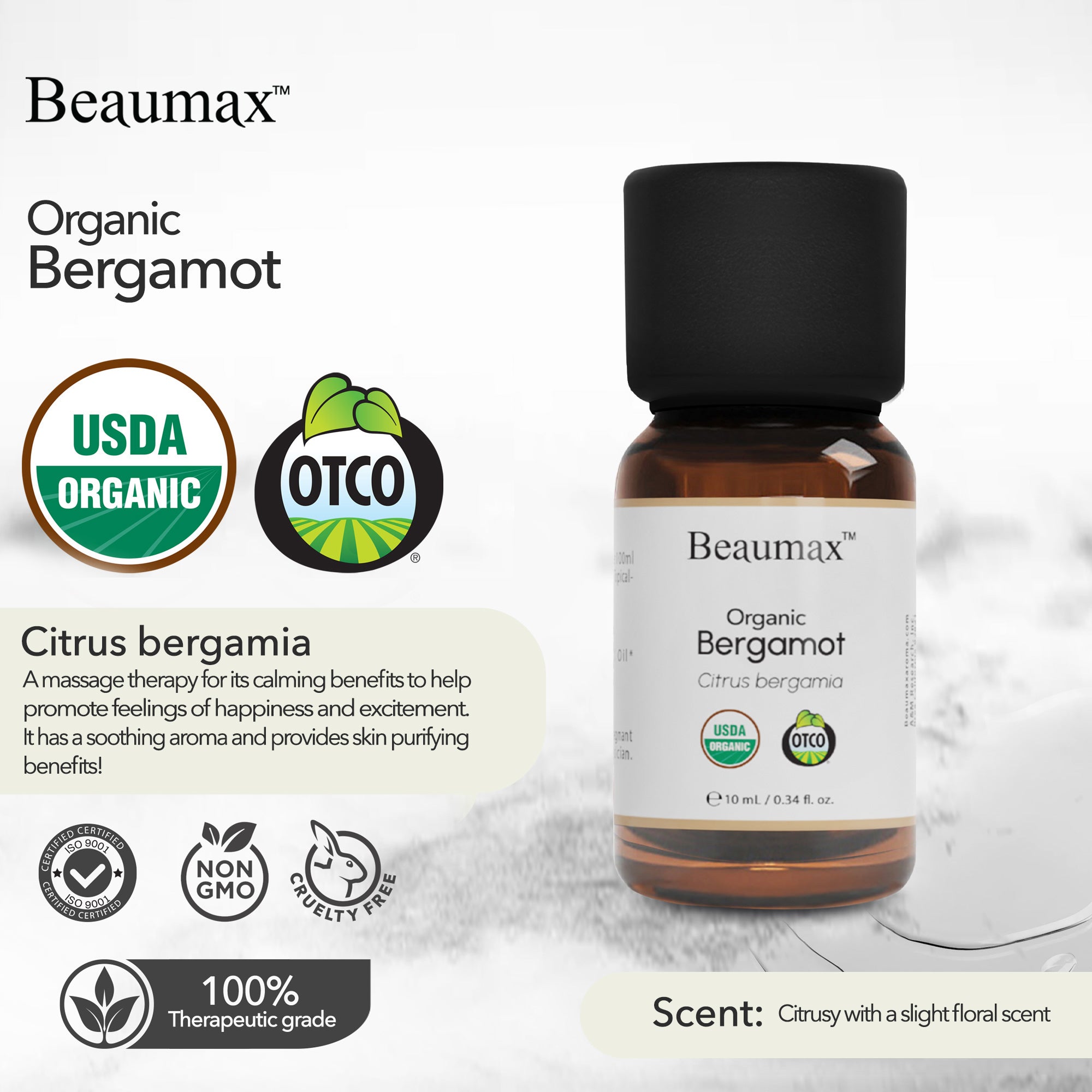 Bergamot - Organic Essential Oil (Citrus Bergamia)