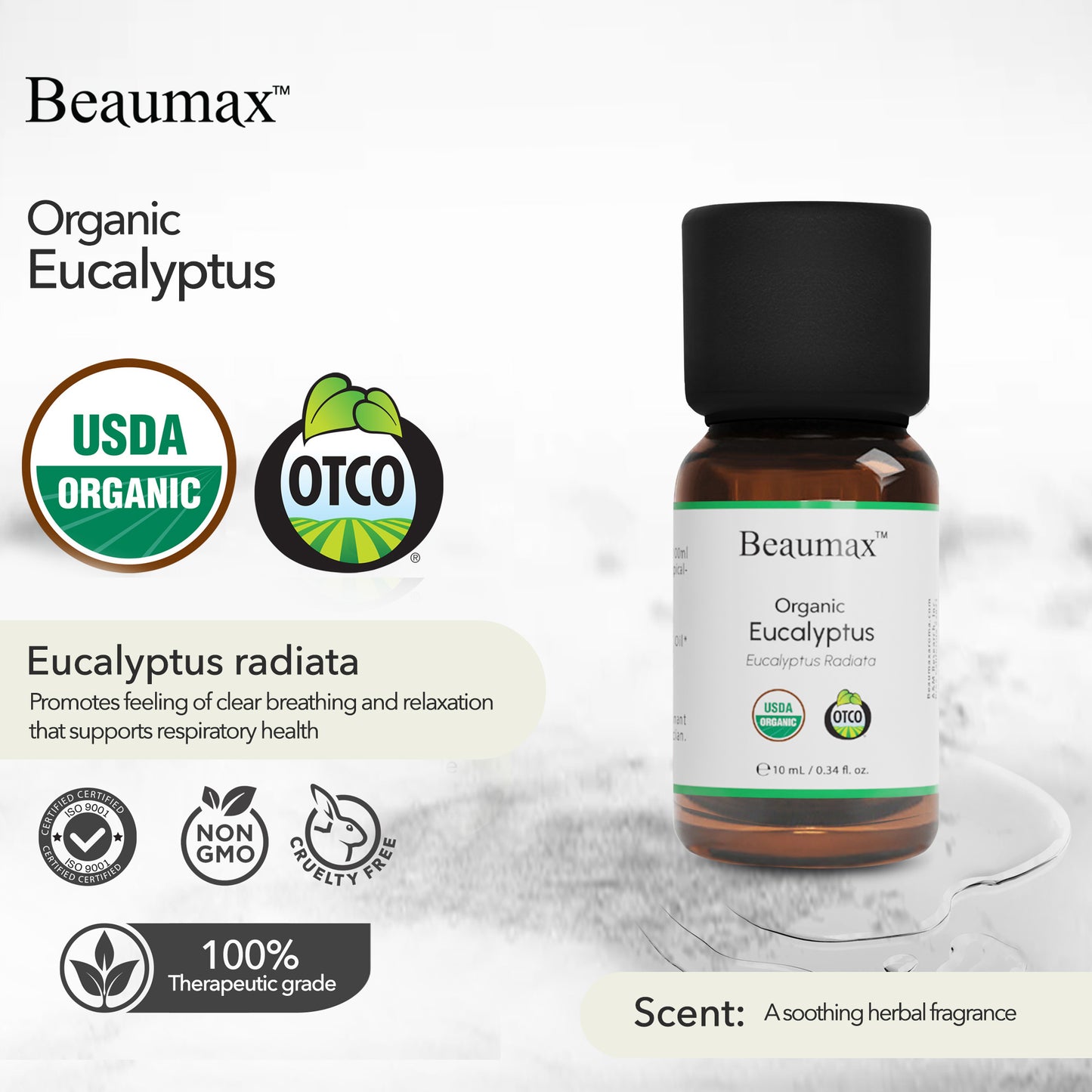 Aceite Esencial de Eucalipto Orgánico (Eucalyptus Radiata) 10ml