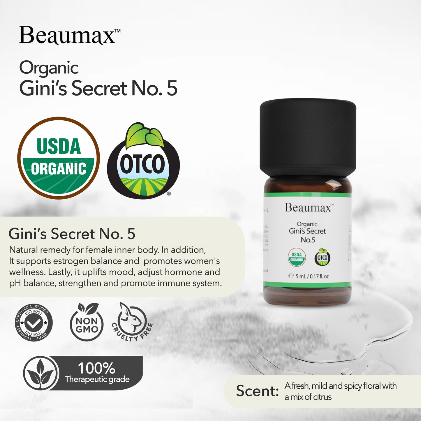 Gini's Secret No.5 Óleo 5ml - Perfume Feminino