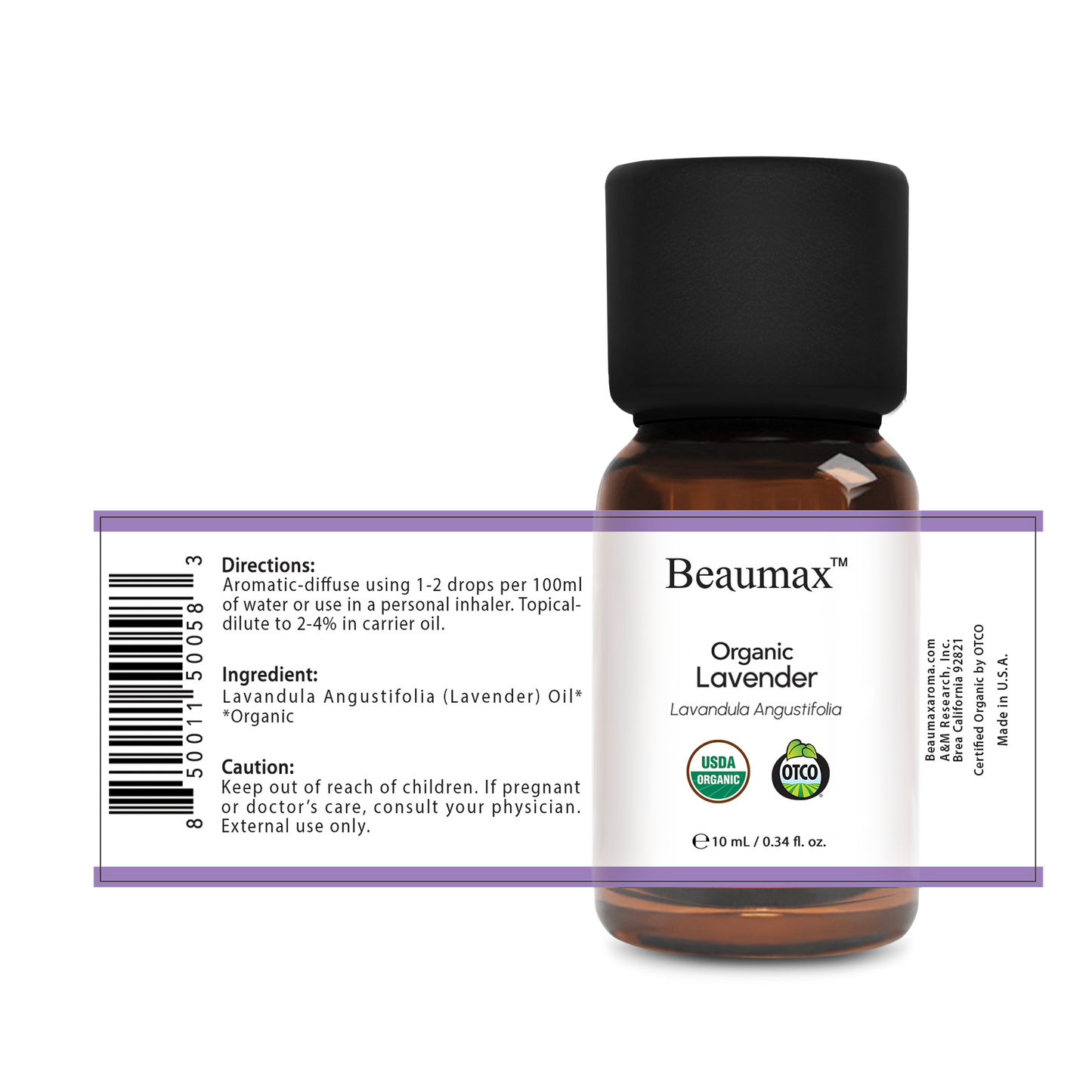 Aceite Esencial de Lavanda Orgánica (Lavandula Angustifolia) 10ml