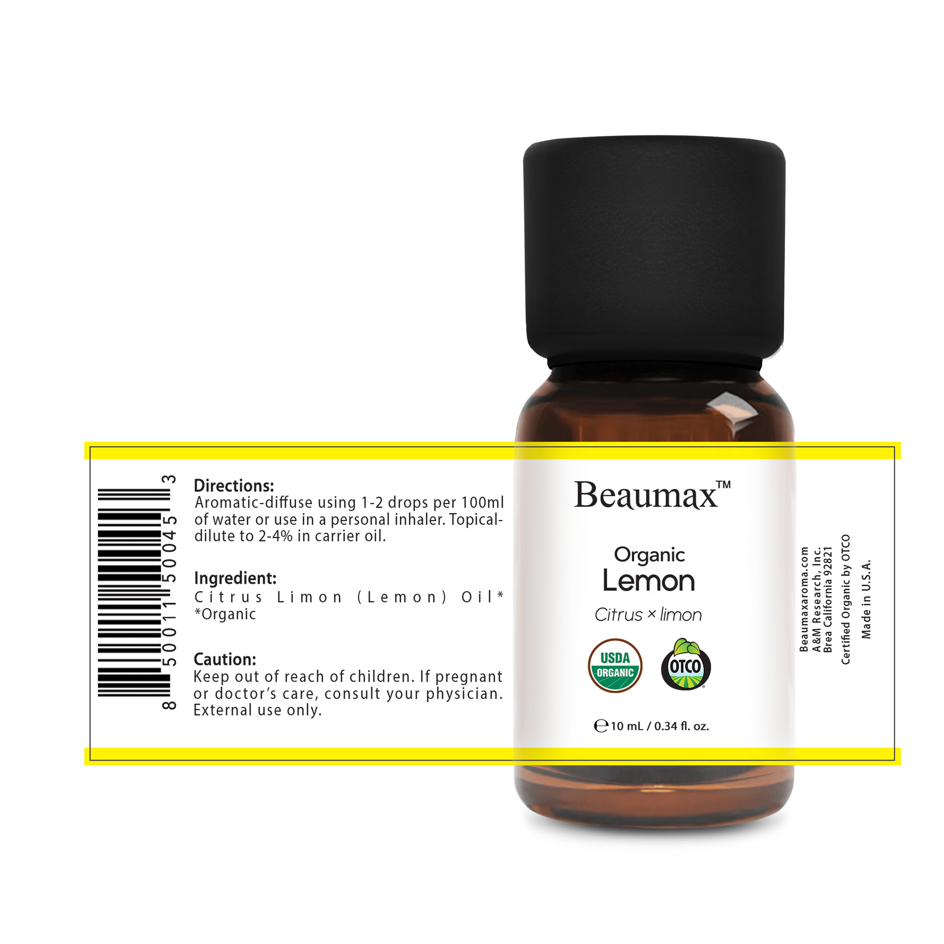 Lemon - Organic Essential Oil (Citrus x Limon)