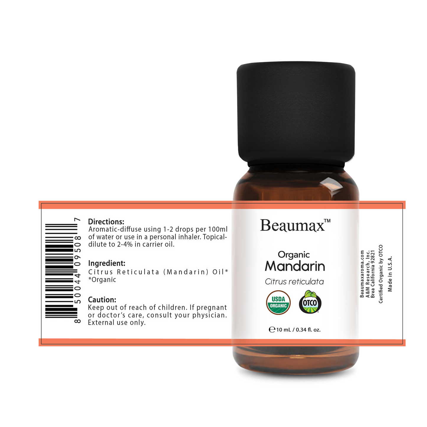 Aceite Esencial de Mandarina Orgánica (Citrus Reticulata) 10ml