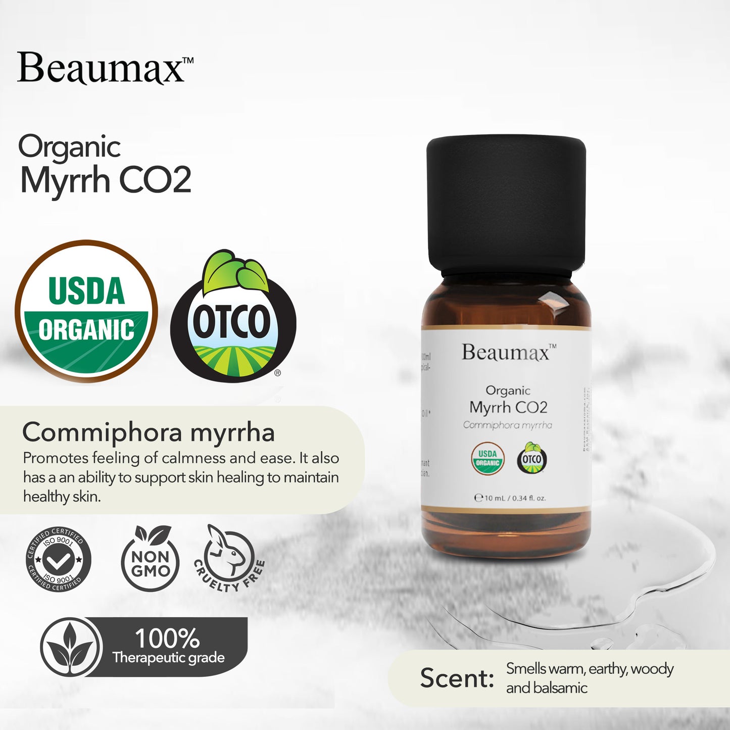 Myrrh CO2 Organic Essential Oil (Commiphora Myrrha) 10ml