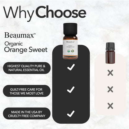 Orange Sweet Organic Essential Oil (Citrus Sinensis) 10ml