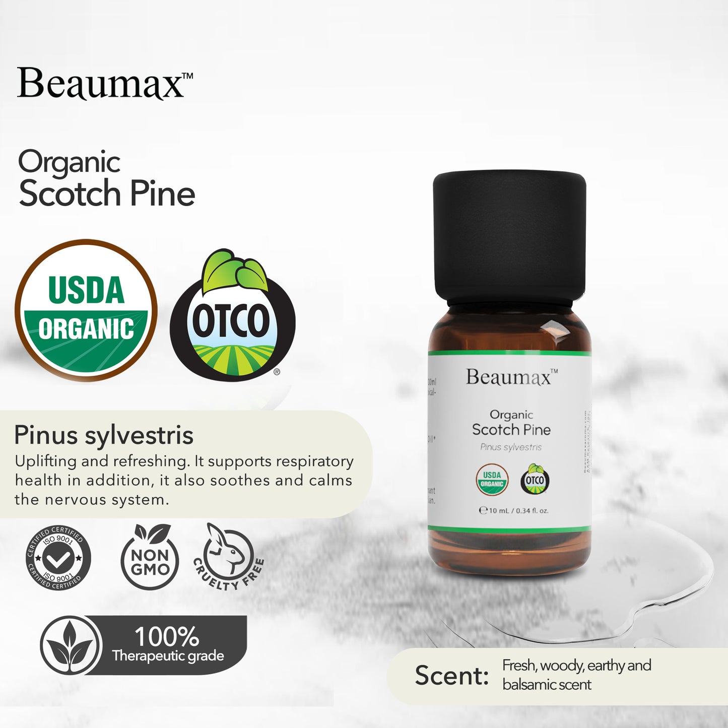 Óleo Essencial Orgânico de Pinheiro Escocês (Pinus Sylvestris) 10ml